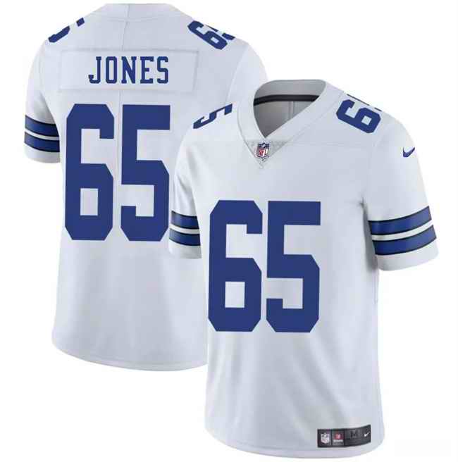 Men's Dallas Cowboys #65 Robert Jones White 2025 Vapor Untouchable Limited Stitched Football Jersey